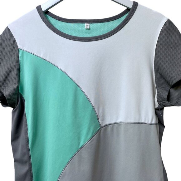 TAIL Womens Sports Top Size Large Golf Tennis Stretch Tee Mint Green Gray - Picture 2 of 9